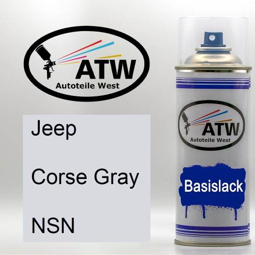 Jeep, Corse Gray, NSN: 400ml Sprühdose, von ATW Autoteile West.